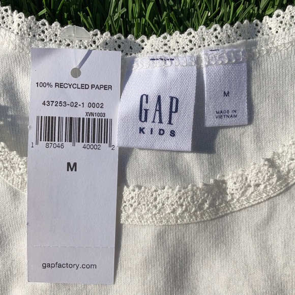 GAP KIDS Girls Lace tank top // Size M // Cream - Picture 2 of 6